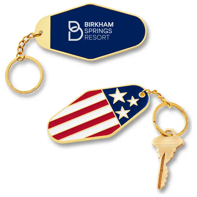American Flag Metal Keychain