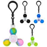 Porte-clés toupie anti-stress à bulles