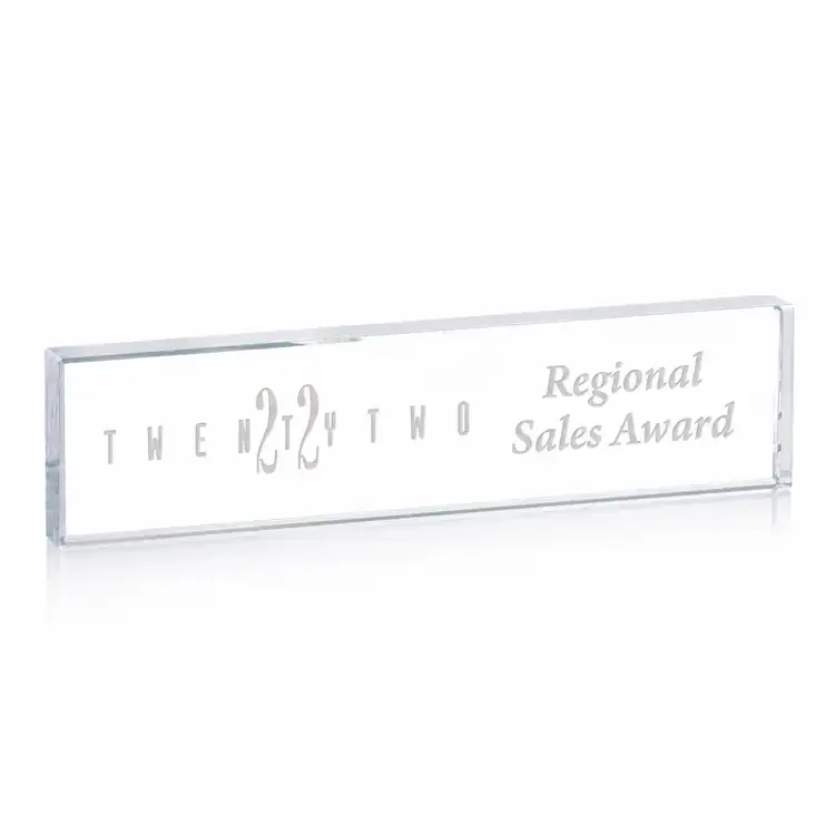 Lancaster Desk Nameplate - Deep Etch #3