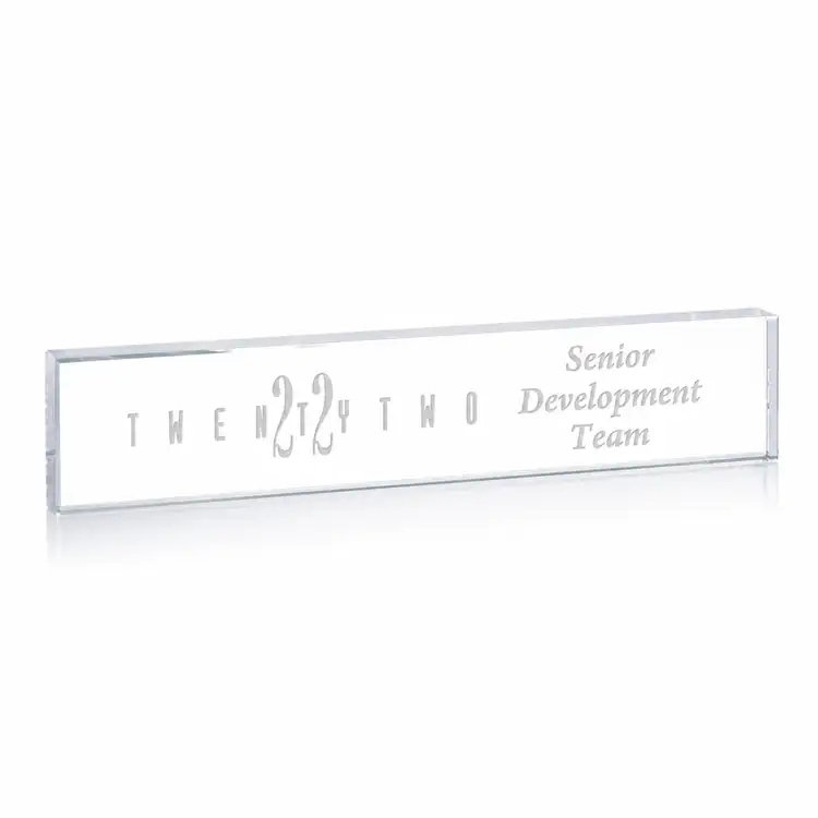 Lancaster Desk Nameplate - Deep Etch #4