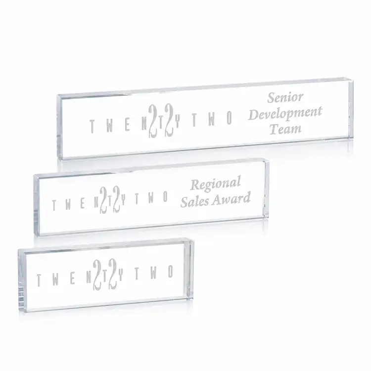 Lancaster Desk Nameplate - Deep Etch