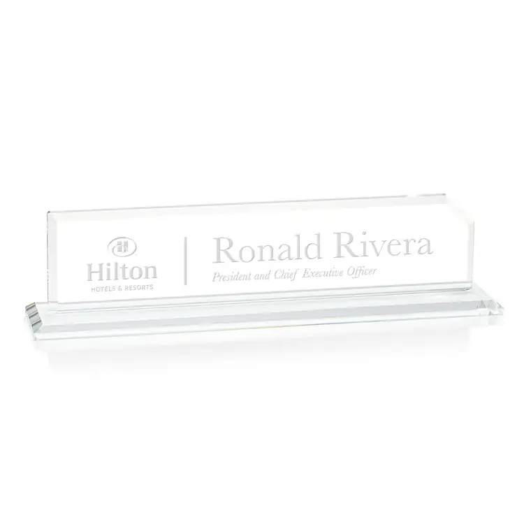 Reading Desk Nameplate - Deep Etch