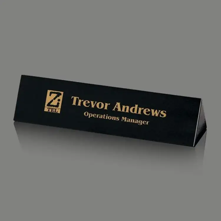 Triangular Marble Nameplate