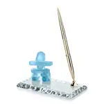 Porte-stylos Inukshuk sur verre jade