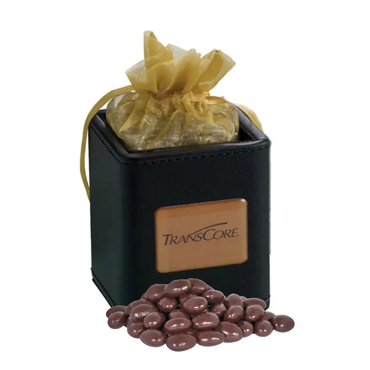 X-Cube Pen Holder with dark chocolate almonds