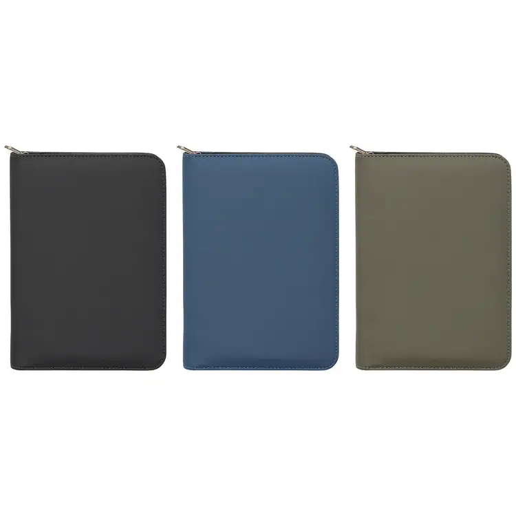 Aurelia Recycled Gold Zipper Portfolio A5 #2
