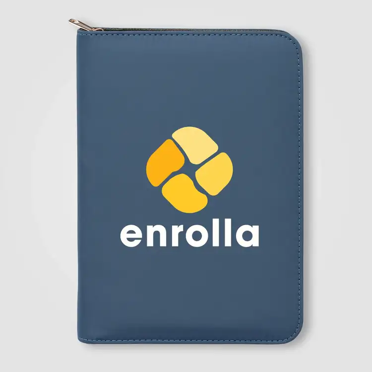 Aurelia Recycled Gold Zipper Portfolio A5 #4