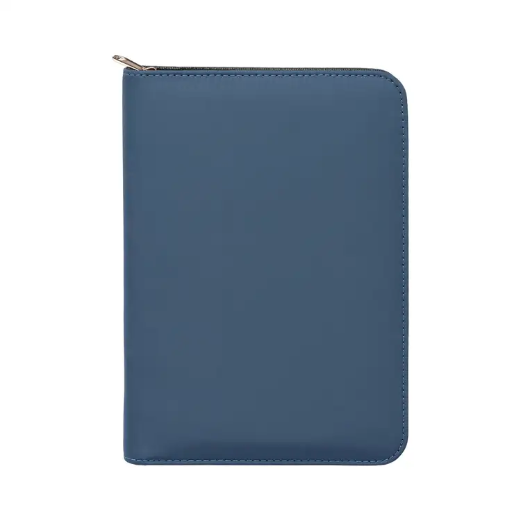 Aurelia Recycled Gold Zipper Portfolio A5
