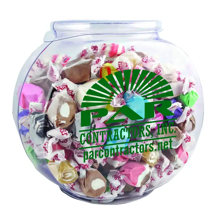 Large Fish Bowl Jar with salt water taffy