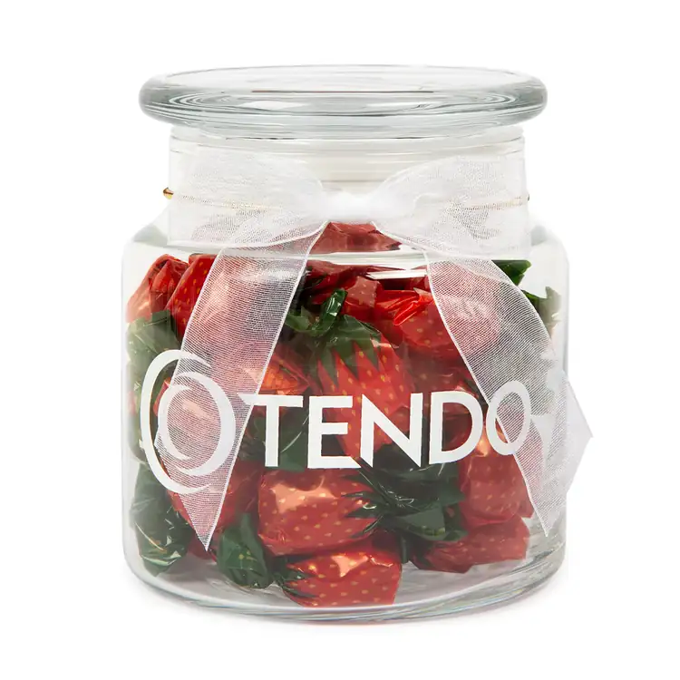 Apothecary Jar 22 oz with stock-wrapped candies