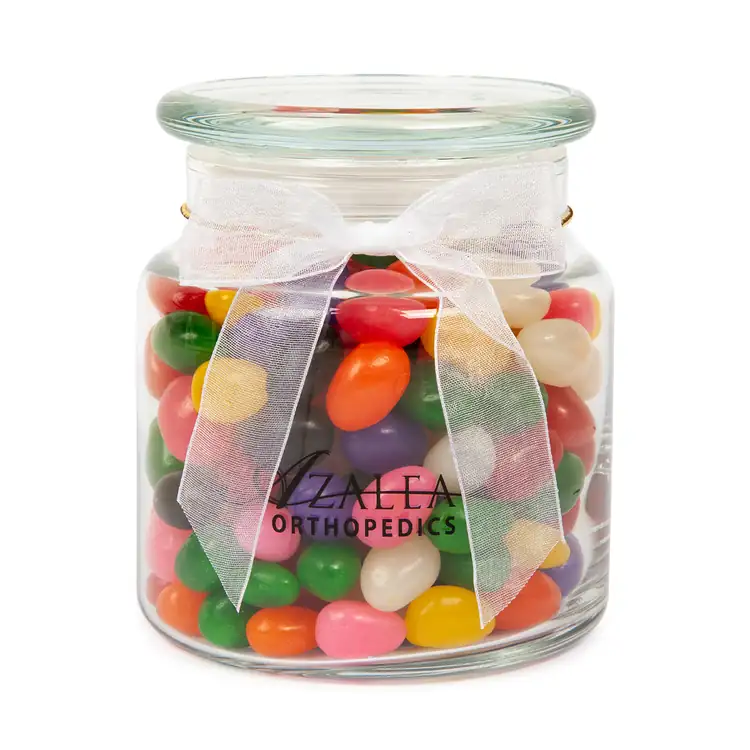Pot apothicaire 22 oz avec bonbons haricots assortis