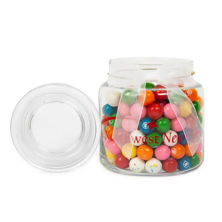 Apothecary Jar 22 oz with rainbow gumballs #2