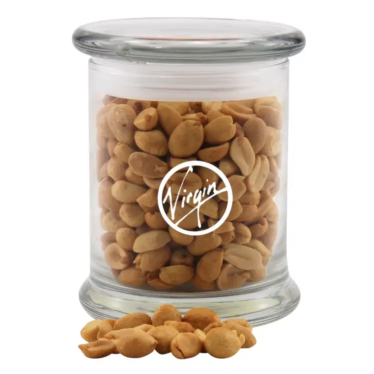 Glass Jar 12 oz with peanuts