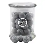 Glass Jar 12 oz with chocolate golf balls