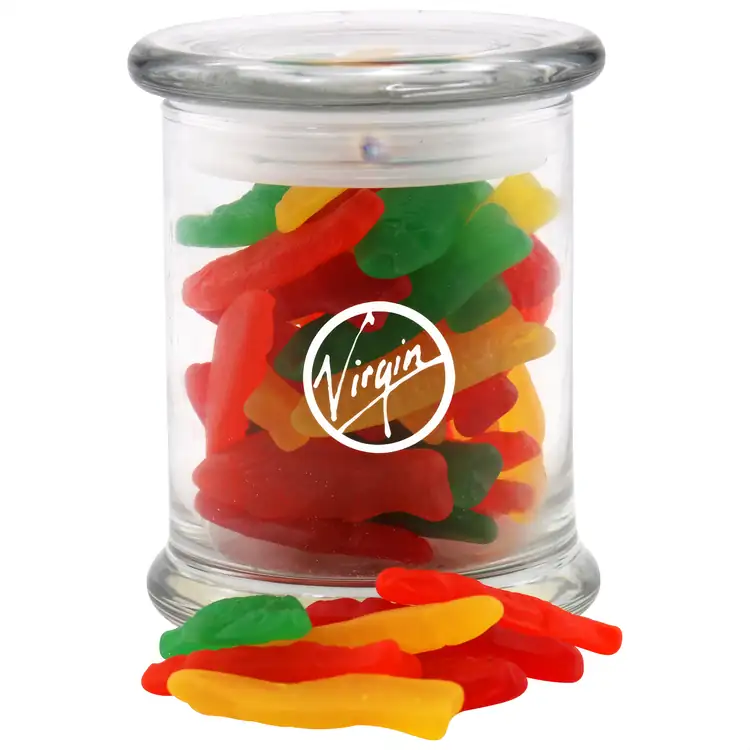 Glass Jar 12 oz with Swedish Fish