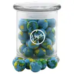 Pot en verre 12 oz avec globes en chocolat
