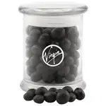 Pot en verre 12 oz avec grains de café enrobés de chocolat