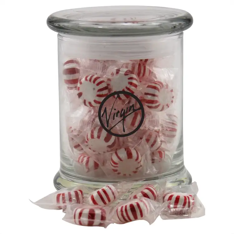 Pot en verre 12 oz avec menthes Starlight