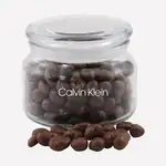 Pot en verre Patio avec raisins enrobés de chocolat