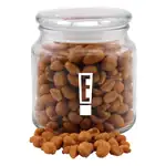 Round Glass Jar with honey-roasted peanuts