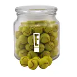 Round Glass Jar with chocolate tennis balls
