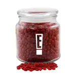 Pot rond en verre avec bonbons Cinnamon Imperials