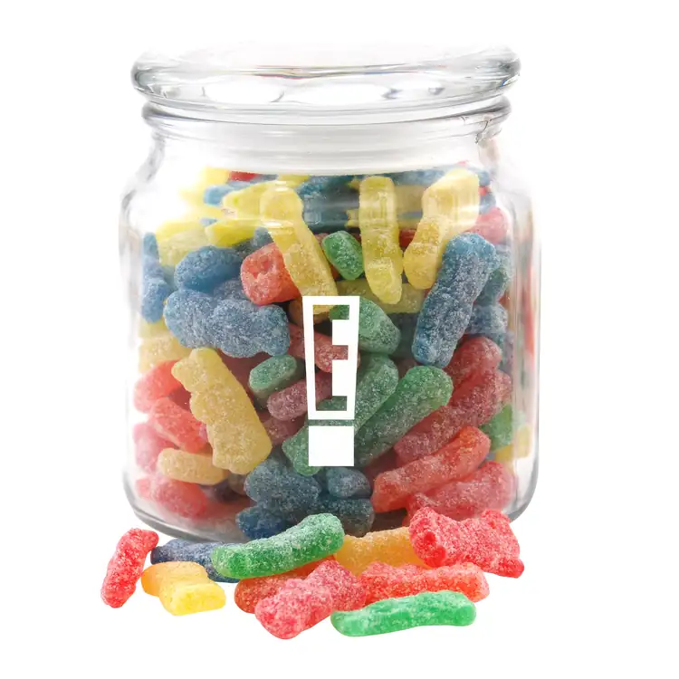 Pot rond en verre avec bonbons Sour Patch Kids