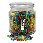 Round Glass Jar with mini jawbreakers