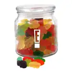 Round Glass Jar with gummy bears