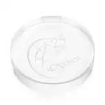 Medina Round Optical Crystal Paperweight - Deep Etch