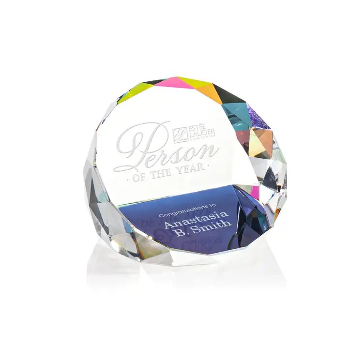 Chiltern Optical Crystal Paperweight - Deep Etch #3