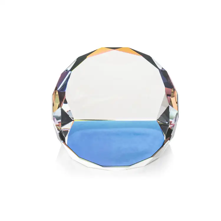 Chiltern Optical Crystal Paperweight - Deep Etch #4