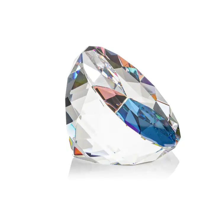 Chiltern Optical Crystal Paperweight - Deep Etch #6