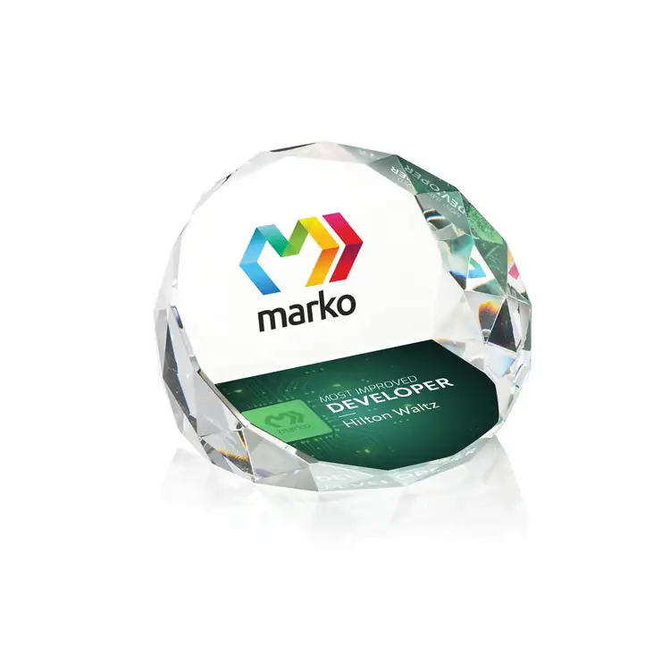 Chiltern Optical Crystal Paperweight - Multicolor