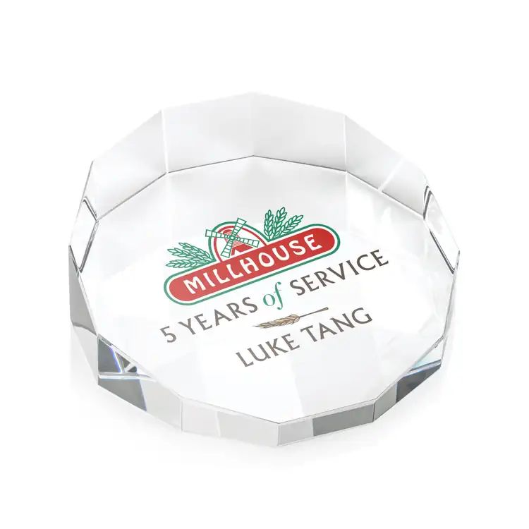 Presse-papiers Cloverdale en cristal optique - Multicolore