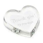 Presse-papiers Coeur en cristal Starfire - Gravure