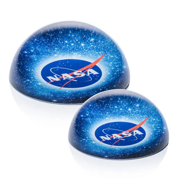 Dome Optical Crystal Paperweight - Multicolor