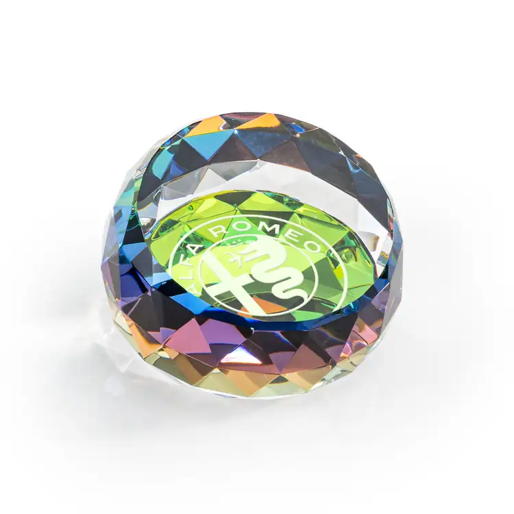 Driscoll Optical Crystal Paperweight - Deep Etch #4