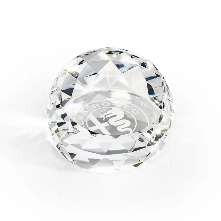 Driscoll Optical Crystal Paperweight - Deep Etch