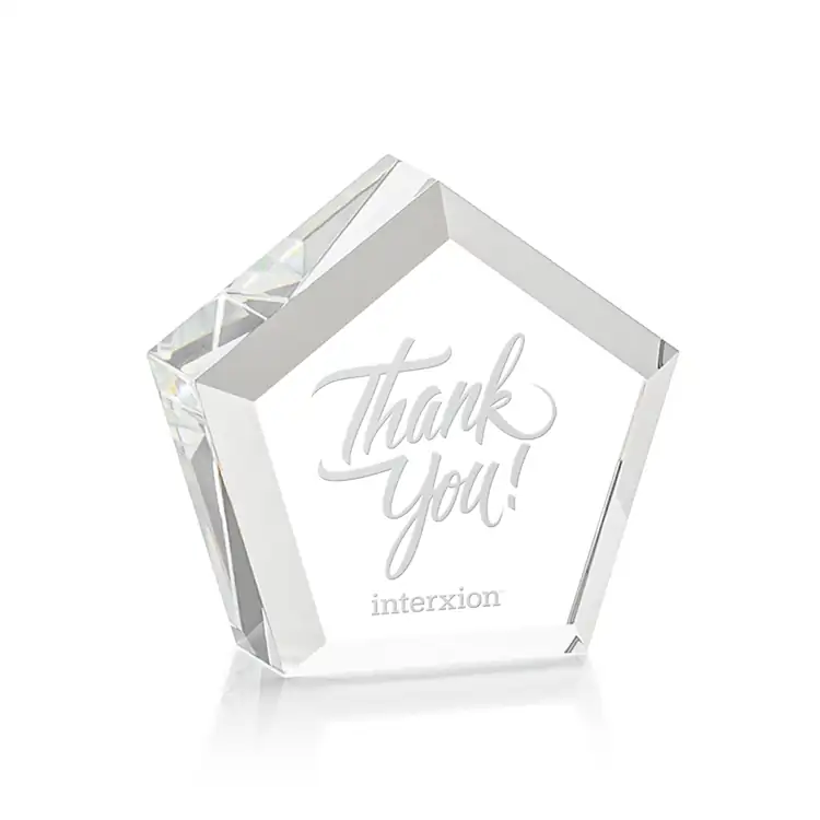 Genosee Optical Crystal Paperweight - Deep Etch #2