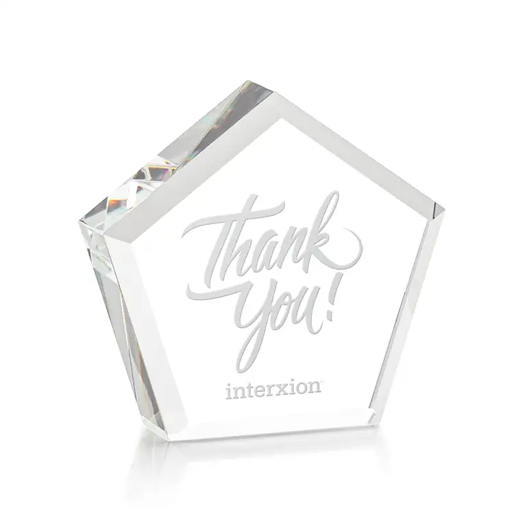 Genosee Optical Crystal Paperweight - Deep Etch #3