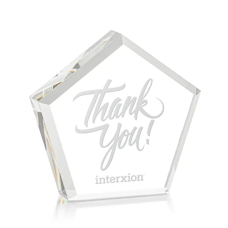 Genosee Optical Crystal Paperweight - Deep Etch #4