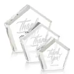 Genosee Optical Crystal Paperweight - Deep Etch