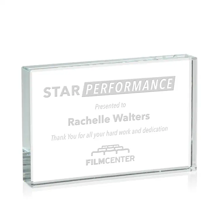 Verona Starfire Crystal Paperweight - Deep Etch #10