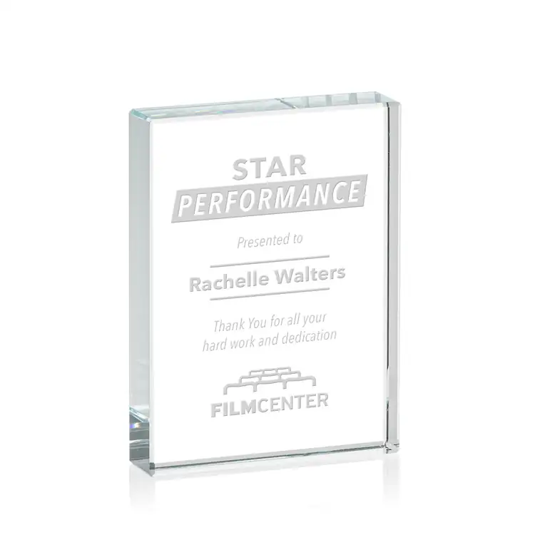 Verona Starfire Crystal Paperweight - Deep Etch #11