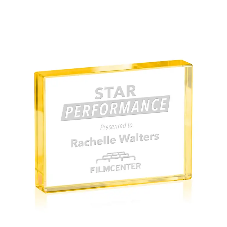 Verona Starfire Crystal Paperweight - Deep Etch #13