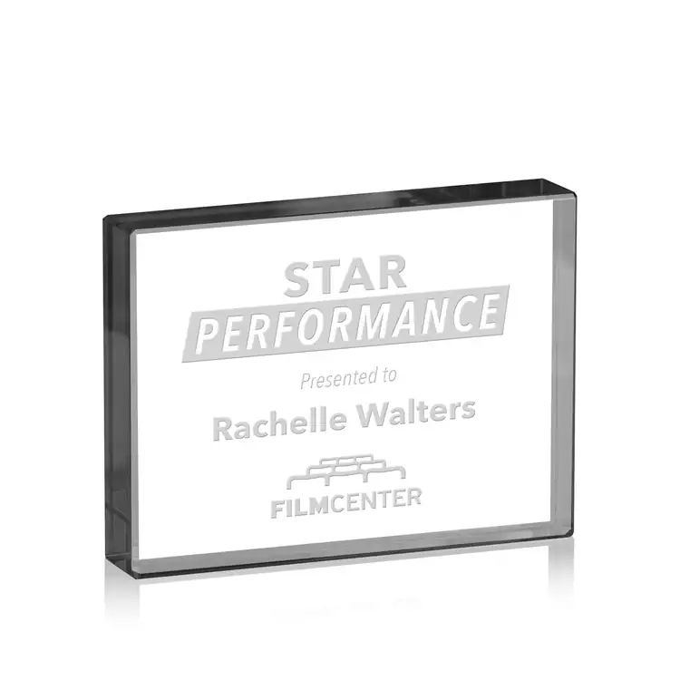 Verona Starfire Crystal Paperweight - Deep Etch #23