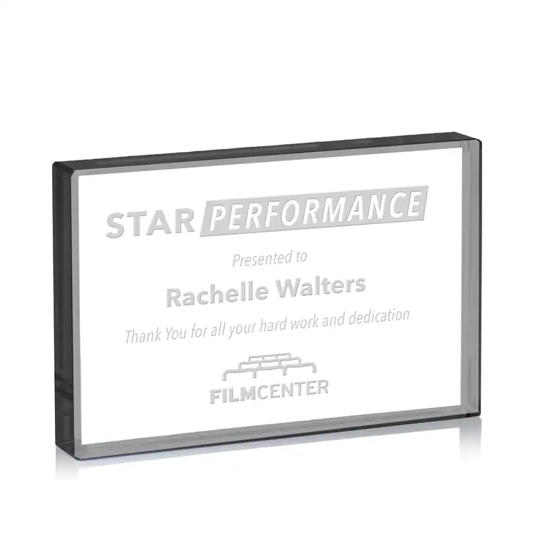 Verona Starfire Crystal Paperweight - Deep Etch #25