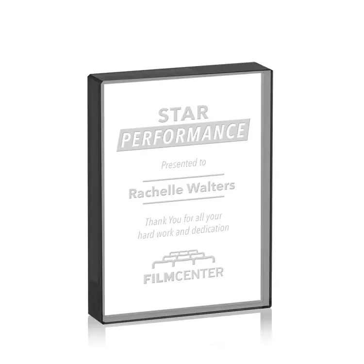 Verona Starfire Crystal Paperweight - Deep Etch #26