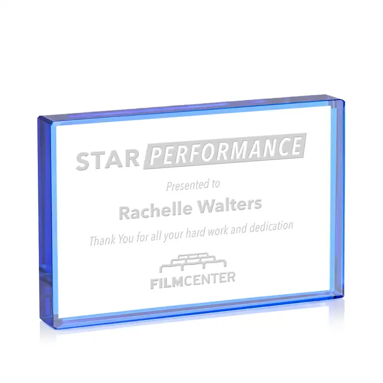 Verona Starfire Crystal Paperweight - Deep Etch #30